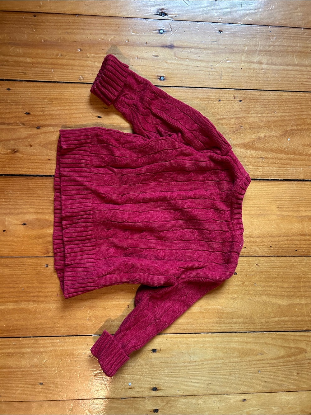 GAP baby Cable Knit Crewneck Sweater in Red